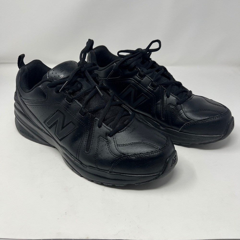 New Balance 608 V5 Training Shoe Mens 13 Black Slip Resistant Leather MX608AB5